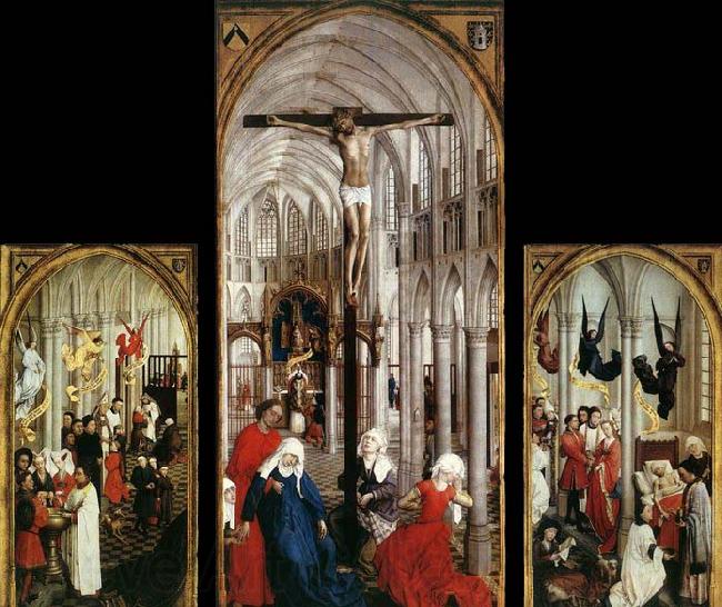 WEYDEN, Rogier van der Seven Sacraments Altarpiece Spain oil painting art